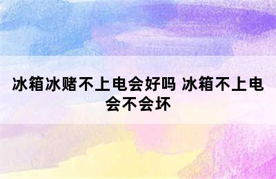 冰箱冰赌不上电会好吗 冰箱不上电会不会坏